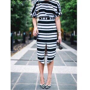 ASOS Stripe Wiggle Midi Dress